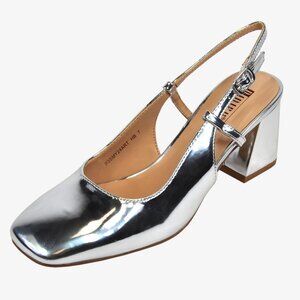 IDIFU Block Heel Pumps, Silver, 7